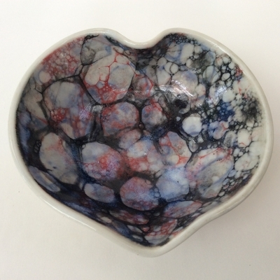 Porcelain heart shaped bowl