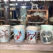 Hand painted large mugs