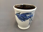 Porcelain Tumbler blue Bird