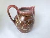 Pitcher with tenmoku glaze