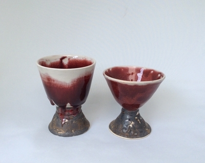 Large porcelain goblets