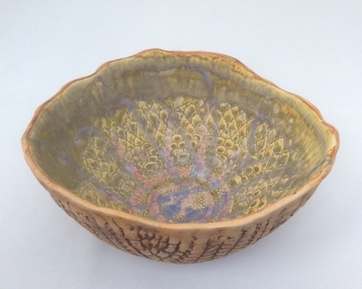 Tree bark bowl