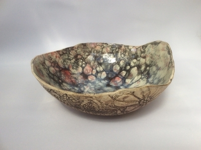 Bubble glaze bowl